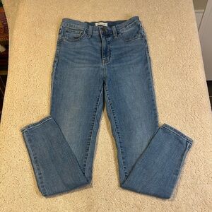 Madewell Women's 10" Roadtripper Skinny Stretch Denim Jeans Size 27